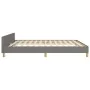 Bed frame with headboard dark gray fabric 180x200 cm by , Beds and slatted bases - Ref: Foro24-3125155, Price: 223,35 €, Disc...