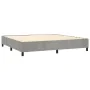 Boxspringbett mit hellgrauer Samtmatratze 200x200 cm von , Betten und Lattenroste - Ref: Foro24-3143103, Preis: 668,38 €, Rab...