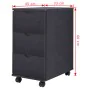 Mueble de cajones negro 33x45x60 cm de vidaXL, Taquillas y armarios de almacenamiento - Ref: Foro24-245726, Precio: 112,29 €,...