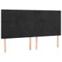 Black velvet headboard with LED lights 200x5x118/128 cm by , Headboards and footboards - Ref: Foro24-3122632, Price: 121,94 €...