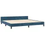 Dark blue velvet bed frame with headboard 200x200 cm by , Beds and slatted bases - Ref: Foro24-3125840, Price: 253,60 €, Disc...