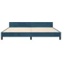 Dark blue velvet bed frame with headboard 200x200 cm by , Beds and slatted bases - Ref: Foro24-3125840, Price: 253,60 €, Disc...