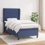 Box spring bed with blue fabric mattress 90x200 cm by , Beds and slatted bases - Ref: Foro24-3128019, Price: 373,93 €, Discou...