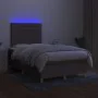 Boxspringbett mit Matratze und LED-Stoff in Taupegrau, 120 x 200 cm von , Betten und Lattenroste - Ref: Foro24-3135505, Preis...