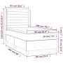 Boxspringbett mit Matratze und LED-Leuchten taupegrauer Stoff 90x200 cm von , Betten und Lattenroste - Ref: Foro24-3138929, P...