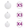 Artificial Christmas tree with hinges 150 LED and balls 150 cm by , Christmas trees - Ref: Foro24-3210468, Price: 77,68 €, Di...