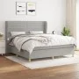 Boxspringbett mit hellgrauer Stoffmatratze 180x200 cm von , Betten und Lattenroste - Ref: Foro24-3128621, Preis: 625,19 €, Ra...