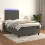 Boxspringbett mit Matratze und dunkelgrauem LED-Samt 120x200 cm von , Betten und Lattenroste - Ref: Foro24-3136174, Preis: 41...