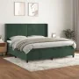 Box spring bed with dark green velvet mattress 200x200 cm by , Beds and slatted bases - Ref: Foro24-3132762, Price: 735,60 €,...