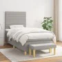 Box spring bed with light gray fabric mattress 90x200 cm by , Beds and slatted bases - Ref: Foro24-3137205, Price: 374,46 €, ...