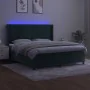 Boxspringbett mit Matratze und LED-Samt in Dunkelgrün, 180 x 200 cm von , Betten und Lattenroste - Ref: Foro24-3139640, Preis...