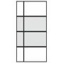 Tempered glass and black aluminum sliding door 102.5x205 cm by , Doors for the home - Ref: Foro24-155230, Price: 172,18 €, Di...