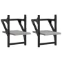 Wall shelves with bars 2 pcs Sonoma gray 20x25x30 cm by , Shelves and shelves - Ref: Foro24-836231, Price: 16,69 €, Discount: %