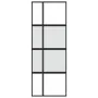 Tempered glass and black aluminum sliding door 76x205 cm by , Doors for the home - Ref: Foro24-155228, Price: 149,99 €, Disco...