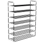 Shoe rack with 7 metal and black plastic shelves by vidaXL, Shoe racks and shoe organizers - Ref: Foro24-245627, Price: 34,36...