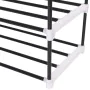 Shoe rack with 7 metal and black plastic shelves by vidaXL, Shoe racks and shoe organizers - Ref: Foro24-245627, Price: 34,36...