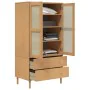 SENJA Schrank in Rattan-Kiefernholz-Optik braun 90x55x175 cm von , Kleiderschränke - Ref: Foro24-358034, Preis: 283,79 €, Rab...