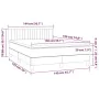 Boxspringbett-Matratze und LED-Leuchten, cremefarbener Stoff, 140 x 190 cm von , Betten und Lattenroste - Ref: Foro24-3133874...