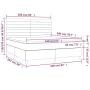 Box spring bed with black fabric mattress 160x200 cm by , Beds and slatted bases - Ref: Foro24-3141867, Price: 563,39 €, Disc...