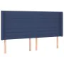 Blue fabric LED headboard 163x16x118/128 cm by , Headboards and footboards - Ref: Foro24-3124200, Price: 130,49 €, Discount: %