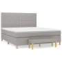 Boxspringbett mit hellgrauer Stoffmatratze 160x200 cm von , Betten und Lattenroste - Ref: Foro24-3137325, Preis: 618,41 €, Ra...