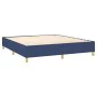 Box spring bed mattress and LED lights blue fabric 160x200 cm by , Beds and slatted bases - Ref: Foro24-3139051, Price: 570,1...