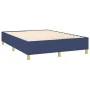 Cama box spring con colchón tela azul 140x190 cm de , Camas y somieres - Ref: Foro24-3142495, Precio: 528,61 €, Descuento: %