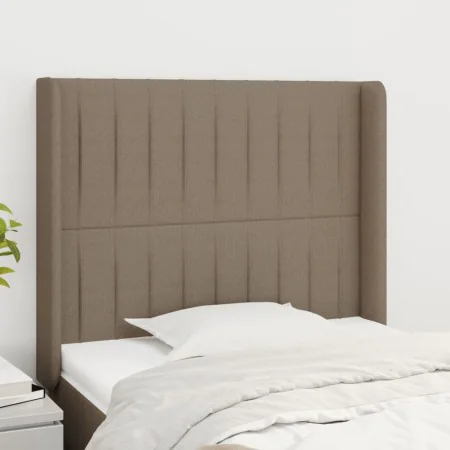 Headboard with ears in taupe gray fabric 103x16x118/128 cm by , Headboards and footboards - Ref: Foro24-3119812, Price: 76,76...