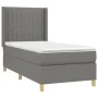 Box spring bed with dark gray fabric mattress 100x200 cm by , Beds and slatted bases - Ref: Foro24-3132130, Price: 375,89 €, ...