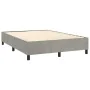 Boxspringbett mit hellgrauer Samtmatratze 140x190 cm von , Betten und Lattenroste - Ref: Foro24-3137959, Preis: 605,01 €, Rab...