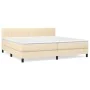 Box spring bed with cream fabric mattress 200x200 cm by , Beds and slatted bases - Ref: Foro24-3140246, Price: 623,00 €, Disc...