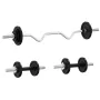 Set of bars and dumbbells with 60 kg cast iron plates by , free weight - Ref: Foro24-3145044, Price: 188,42 €, Discount: %