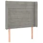 Headboard with light gray velvet ears 83x16x118/128 cm by , Headboards and footboards - Ref: Foro24-3119750, Price: 71,79 €, ...