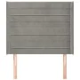 Headboard with light gray velvet ears 83x16x118/128 cm by , Headboards and footboards - Ref: Foro24-3119750, Price: 71,79 €, ...