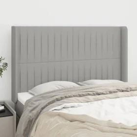 Headboard with light gray fabric ears 147x16x118/128 cm by , Headboards and footboards - Ref: Foro24-3119816, Price: 120,89 €...