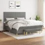 Box spring bed with dark gray fabric mattress 160x200 cm by , Beds and slatted bases - Ref: Foro24-3137246, Price: 594,78 €, ...