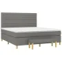 Box spring bed with dark gray fabric mattress 160x200 cm by , Beds and slatted bases - Ref: Foro24-3137246, Price: 594,78 €, ...