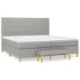 Boxspringbett mit hellgrauer Stoffmatratze 200x200 cm von , Betten und Lattenroste - Ref: Foro24-3137341, Preis: 696,71 €, Ra...