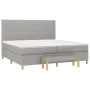 Boxspringbett mit hellgrauer Stoffmatratze 200x200 cm von , Betten und Lattenroste - Ref: Foro24-3137341, Preis: 696,71 €, Ra...