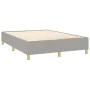 Cama box spring colchón y luces LED tela gris claro 140x200 cm de , Camas y somieres - Ref: Foro24-3139037, Precio: 531,12 €,...