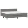 Box spring bed with dark gray fabric mattress 200x200 cm by , Beds and slatted bases - Ref: Foro24-3140242, Price: 608,28 €, ...