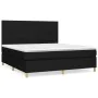 Cama box spring con colchón tela negro 160x200 cm de , Camas y somieres - Ref: Foro24-3142427, Precio: 566,72 €, Descuento: %