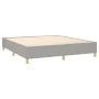 Box spring bed with light gray fabric mattress 160x200 cm by , Beds and slatted bases - Ref: Foro24-3142425, Price: 574,37 €,...