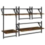 Wall shelves bars 4 pcs engineered wood smoked oak by , Shelves and shelves - Ref: Foro24-836265, Price: 43,22 €, Discount: %