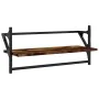 Wall shelves bars 4 pcs engineered wood smoked oak by , Shelves and shelves - Ref: Foro24-836265, Price: 43,22 €, Discount: %