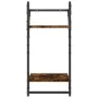 Wall shelves bars 4 pcs engineered wood smoked oak by , Shelves and shelves - Ref: Foro24-836265, Price: 43,22 €, Discount: %