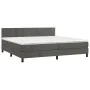 Box spring bed with mattress and LED dark gray velvet 200x200 cm by , Beds and slatted bases - Ref: Foro24-3134424, Price: 61...