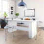 Engineered wood dining table in high-gloss white 180x90x76 cm by , Kitchen and dining tables - Ref: Foro24-800474, Price: 136...