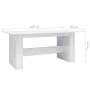 Engineered wood dining table in high-gloss white 180x90x76 cm by , Kitchen and dining tables - Ref: Foro24-800474, Price: 136...