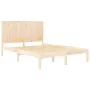 Solid pine wood bed frame 160x200 cm by , Beds and slatted bases - Ref: Foro24-3105740, Price: 165,15 €, Discount: %